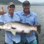 Scotty and Dave with 1 metre Barra