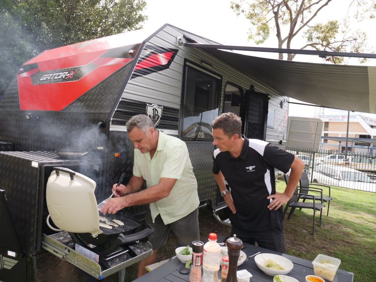 Testing JB Caravans’ latest model at Jacobs Well