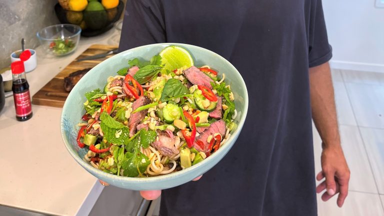 Vietnamese Noodle Salad with Seared Skirt Steak